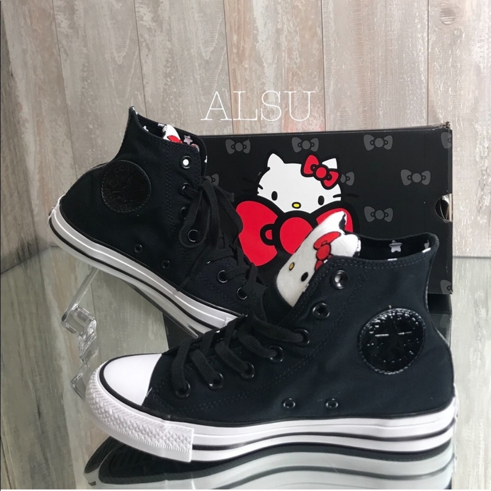 Converse & Hello Kitty Ctas HI Black Kid’s - Picture 3 of 8
